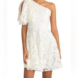 Shoshanna Leighton One-Shoulder Minidress- Size 10